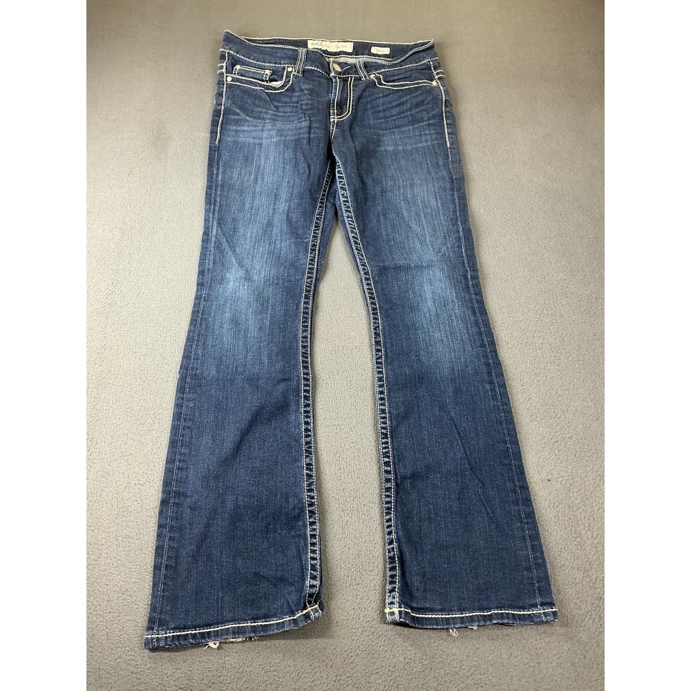 BKE Jeans Womens 29 Blue Bootcut Payton Slim Stretch Embroidered 31.5 Inseam
